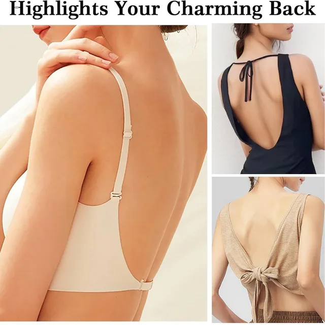 Soutien-gorge dos nu sans coutures, multiposition, sans armatures, dos nu, brassière rembourrée, bretelles de maintien, soutien-gorge convertible