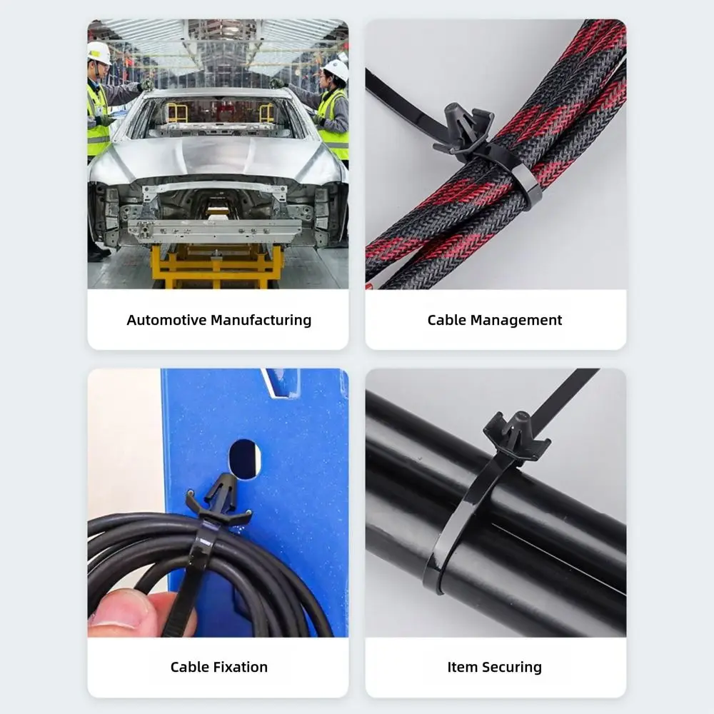 

100 шт. новые черно-белые самоблокирующиеся стяжки, кабельные стяжки, самоблокирующиеся стяжки на молнии, многоразовые сверхпрочные кабельные ремни, ассортимент, универсальный