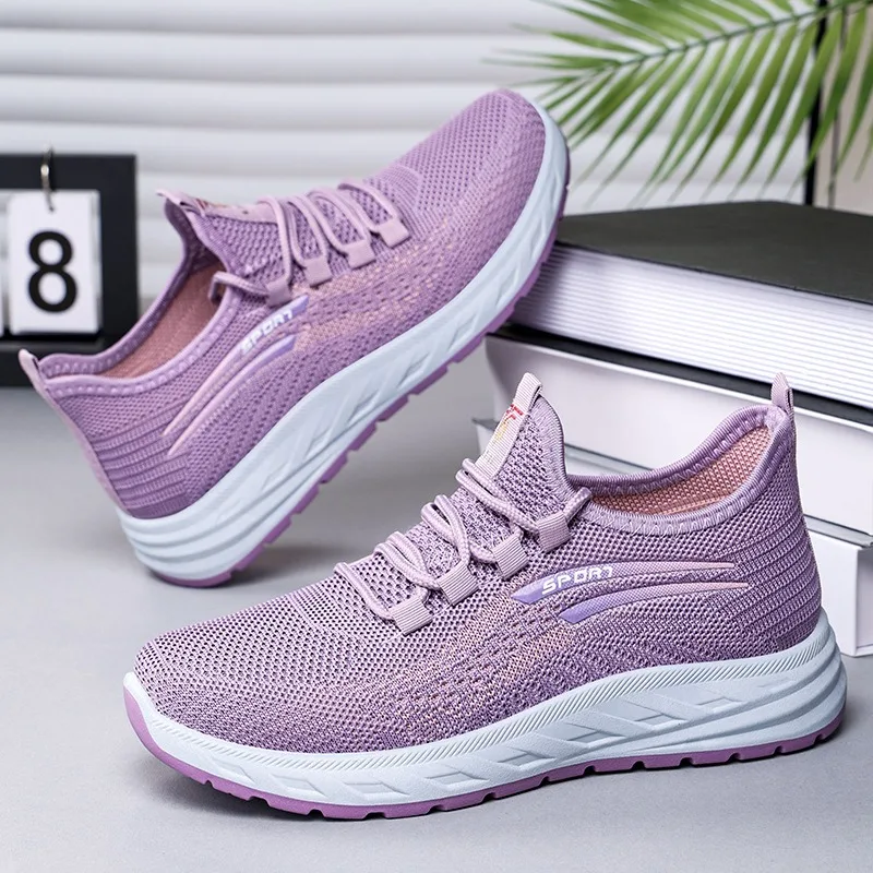 

Ersatile Women's New Middle-aged and Elderly Anti Slip Walking Shoes Breathable Comfortable Soft Mesh Mother's Shoes