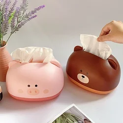 Napkin Holder Household Living Room Dining Room Creative Pig Storage Box Bathroom Tissue Box Portable Towel Case Dispenser