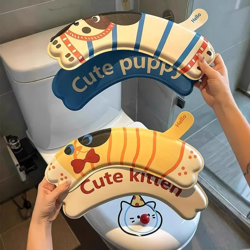 2Pc/set Reusable Warm Flannel Toilet Sticker Toilet Seat Covers Washable Toilet Seat Filling Bathroom Mat Seat Cover Universal