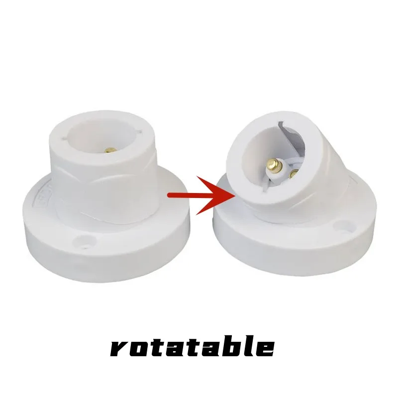 NEW Screw rotatable 45 degree Lamp Base B22 Lamp holder Socke base Light Bulb B22 Socket Holder Adapter