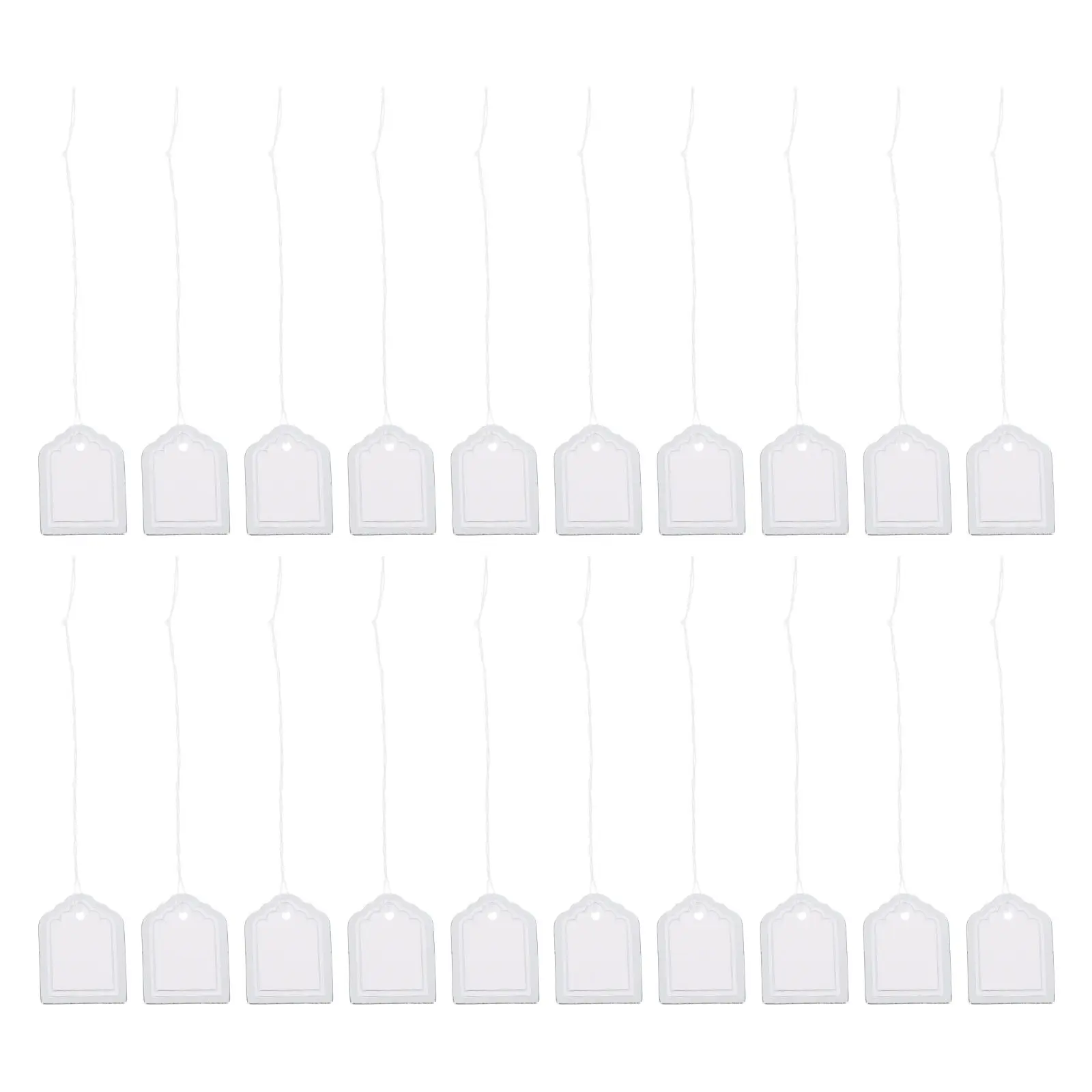 

500 шт. веерообразных ценников из чистой бумаги для ювелирных изделий, одежды, украшений — маленькие этикетки для розничной торговли и рукоделия