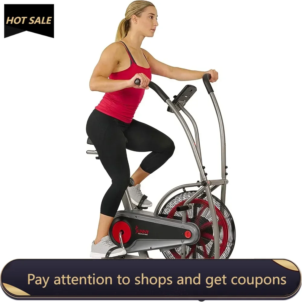 Motion Air Bike, Fan Exercise Bike with Unlimited Resistance and Tablet Holder - SF-B2916,Black