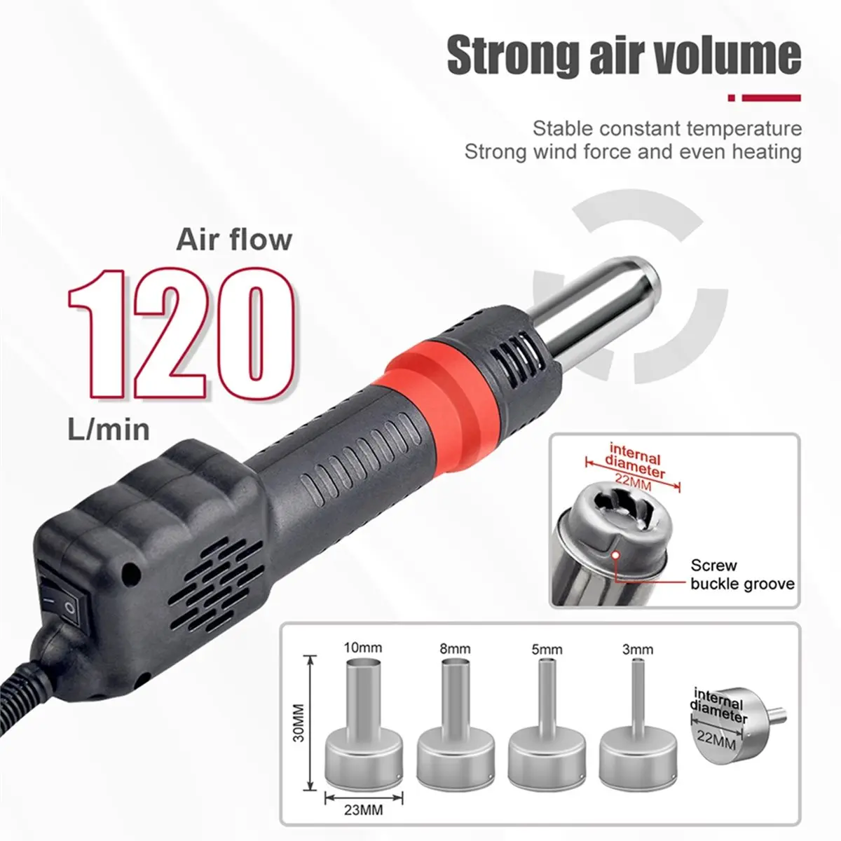 【Limited Offer】8208 Heat Micro Soldering Station 750W Hot Air LCD Digital Hair Dryer for BGA IC Welding Repair Tools EU Plug