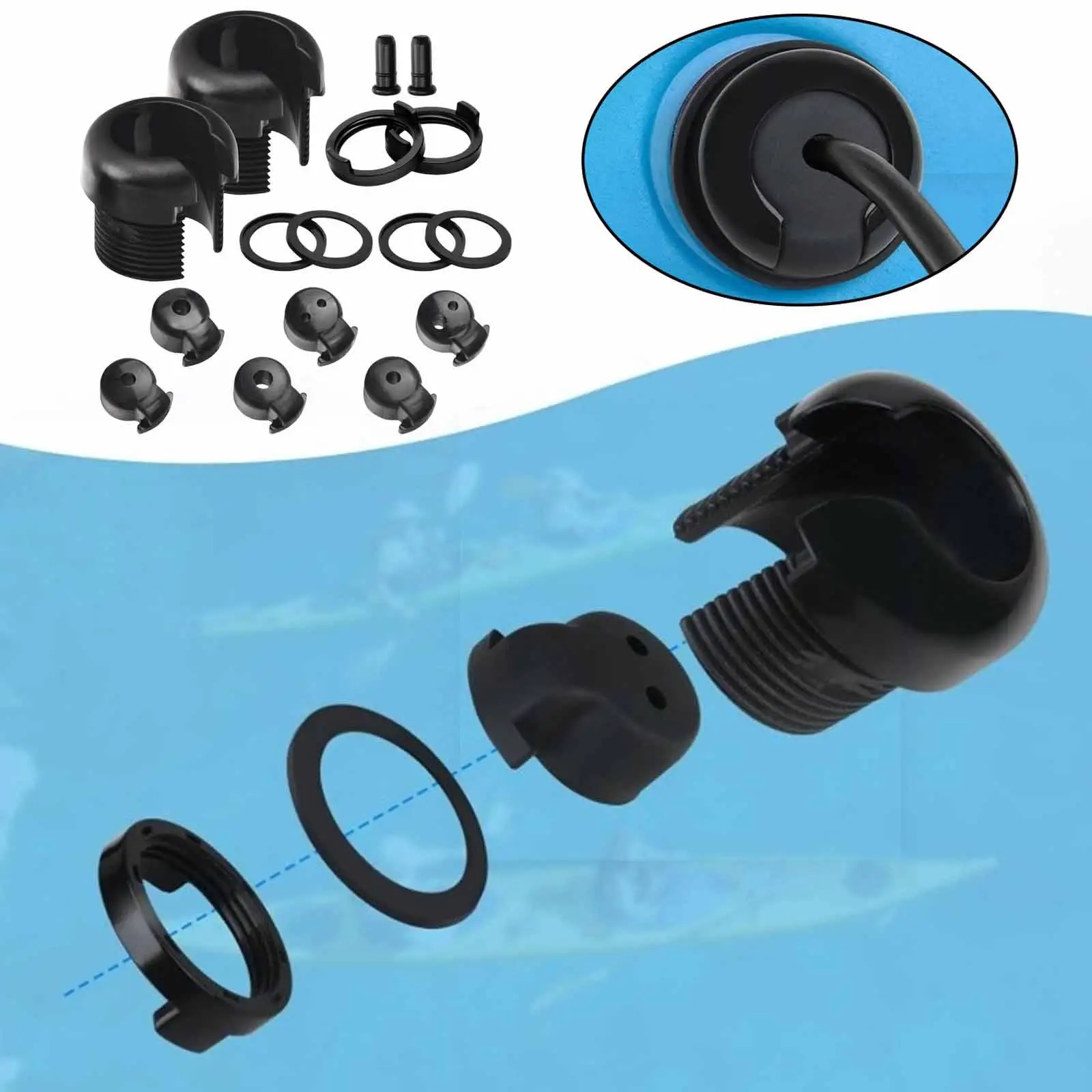 مجموعة أسلاك كاياك مركبة بحرية لليخوت تركيب محركات الأجهزة كاياك ملحقات صيد الأسماك لمجموعات الإضاءة لنتائج الأسماك #4