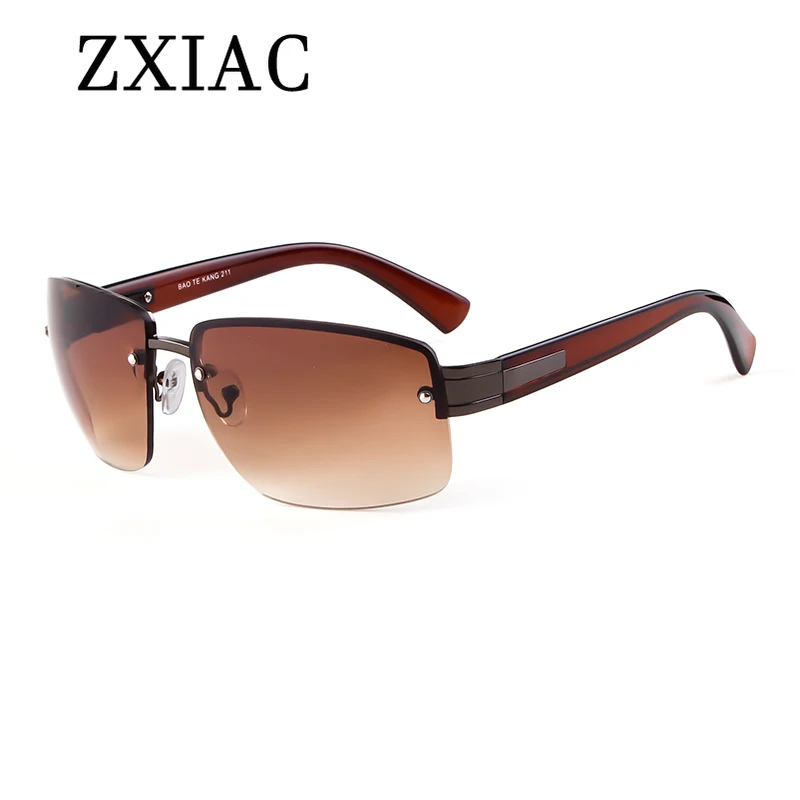 ZXIAC New Fashion Metal Square Frame Sunglasses for Men Outdoor Cycling Sun Glasses 2024 Sun Visor Trendy Classic Shades UV400