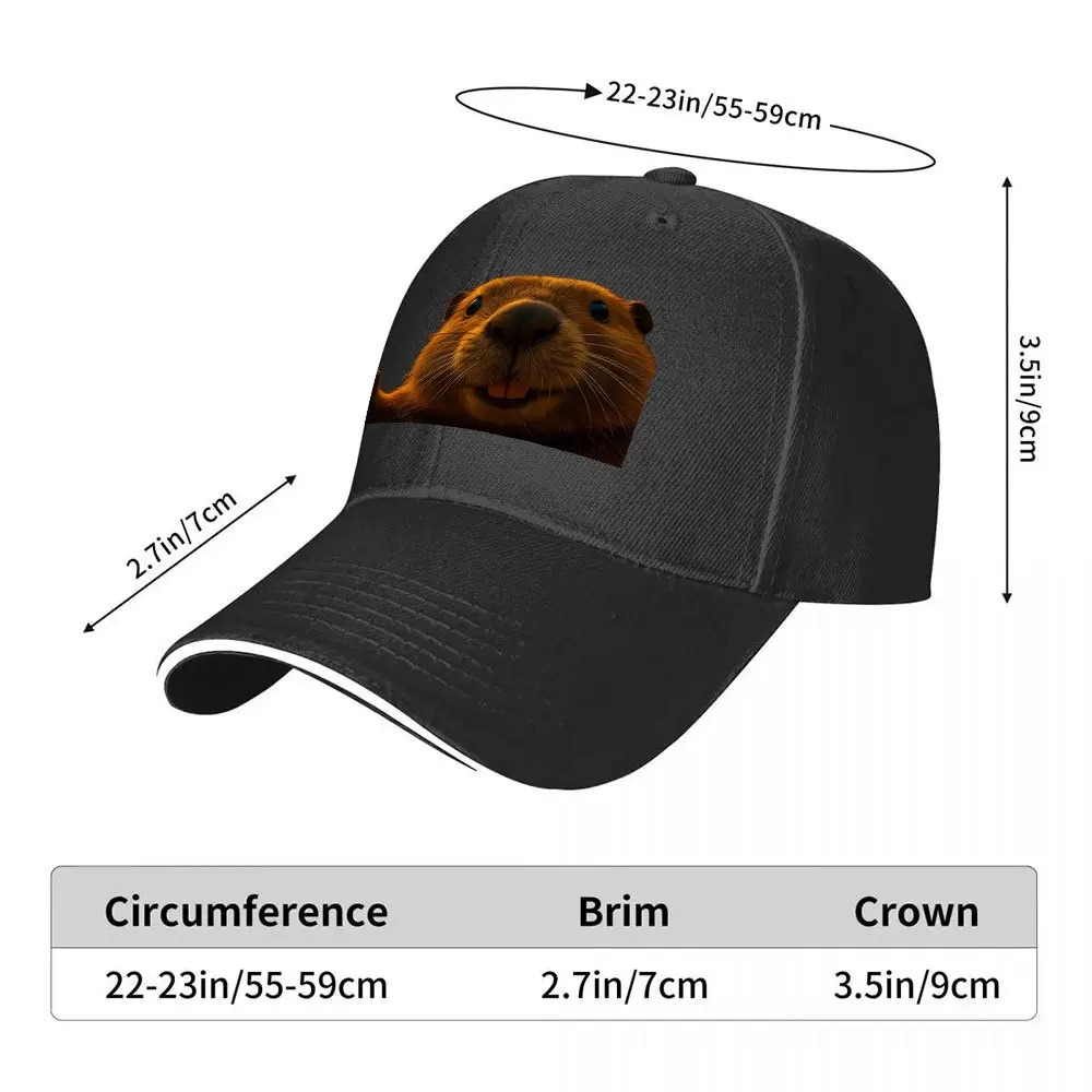 Victory Sign Raccoon Groundhog Baseball Cap Unisex Adjustable Outdoor Snapback Hat for Sports Leisure Parties