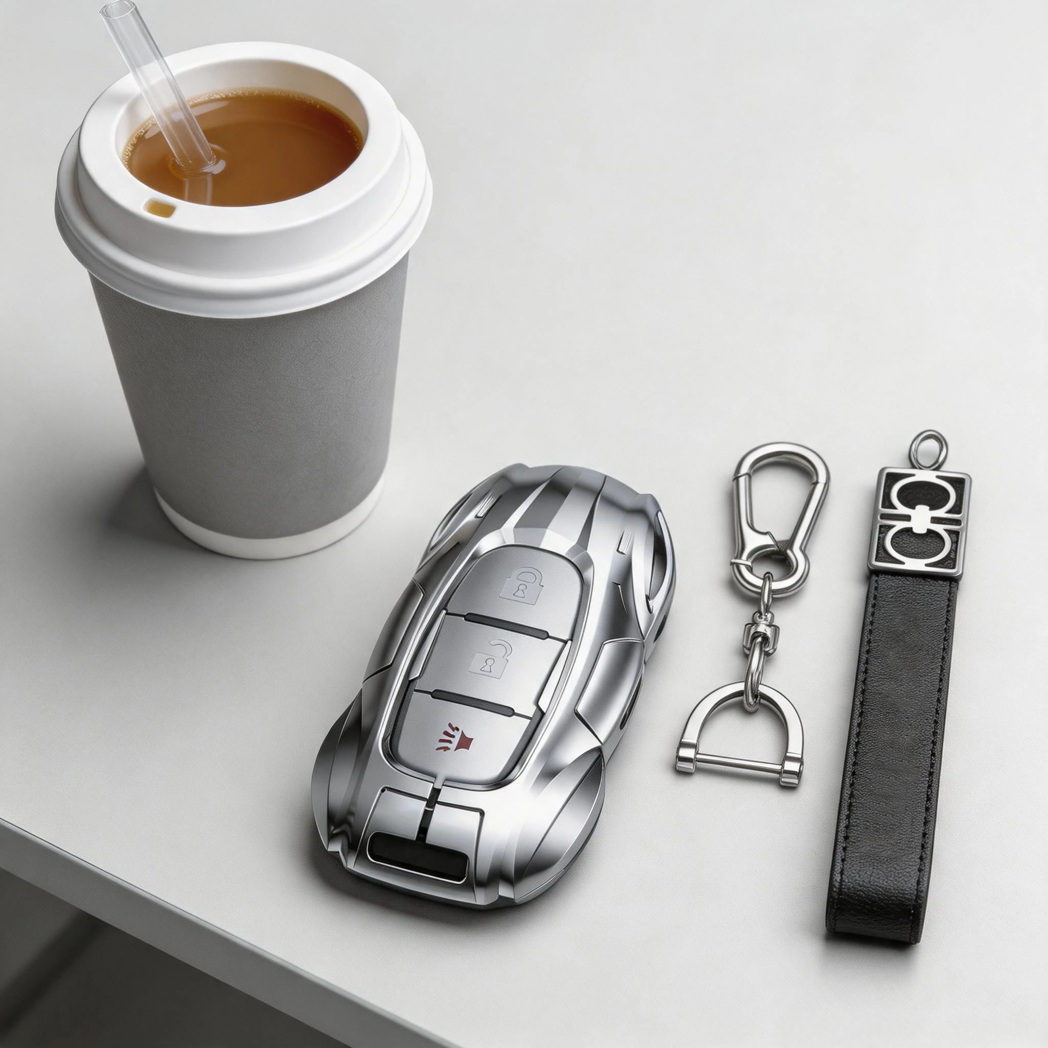 Capa Protetora de Chave de Carro em Liga de Zinco para Infiniti Q50 QX80 - Acessório Durável para Interior do Veículo
