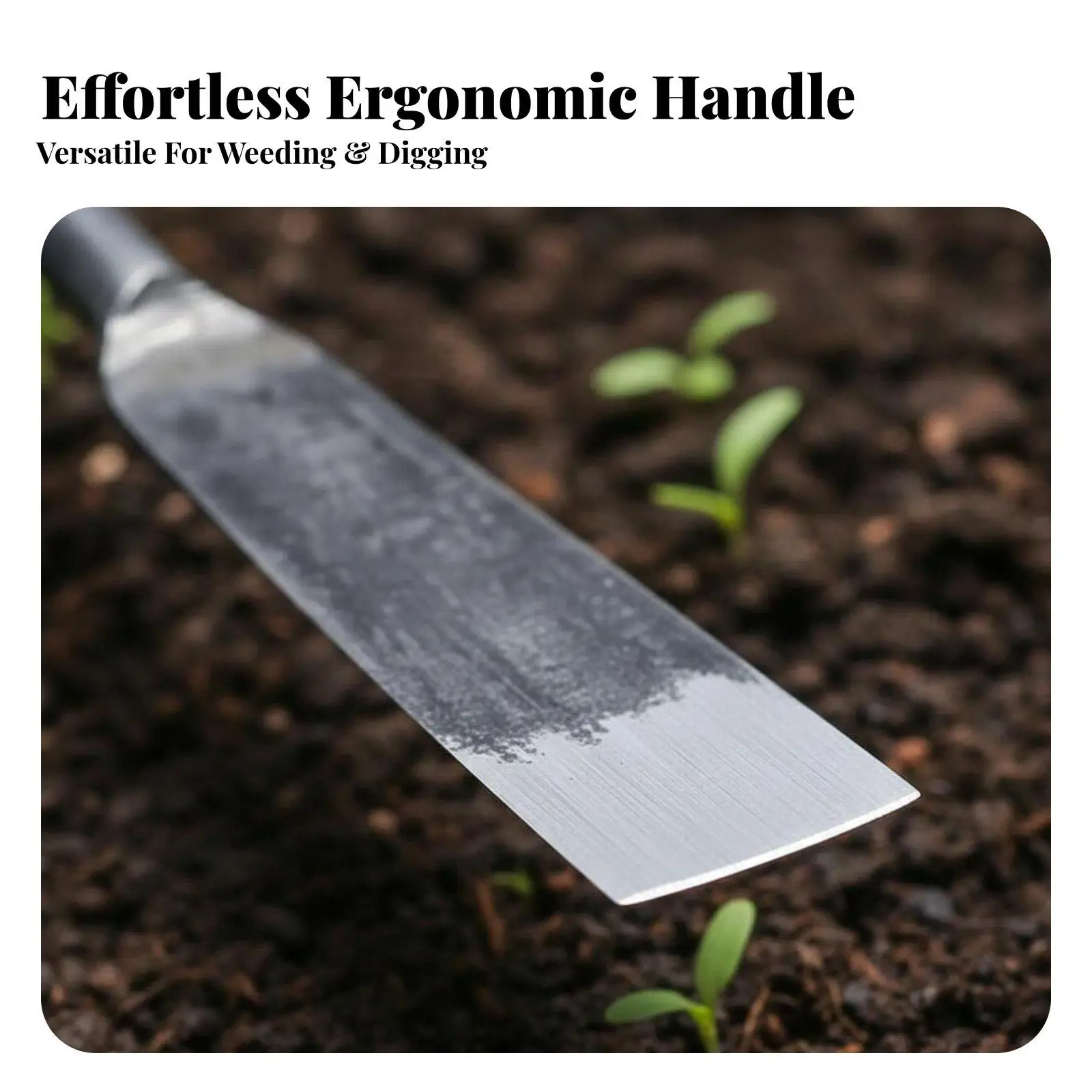 Durable Manganese Steel Weeding Tool for Gardeners with Non Slip Hollow Handle for Comfortable Grip During Extended Use in Tough
