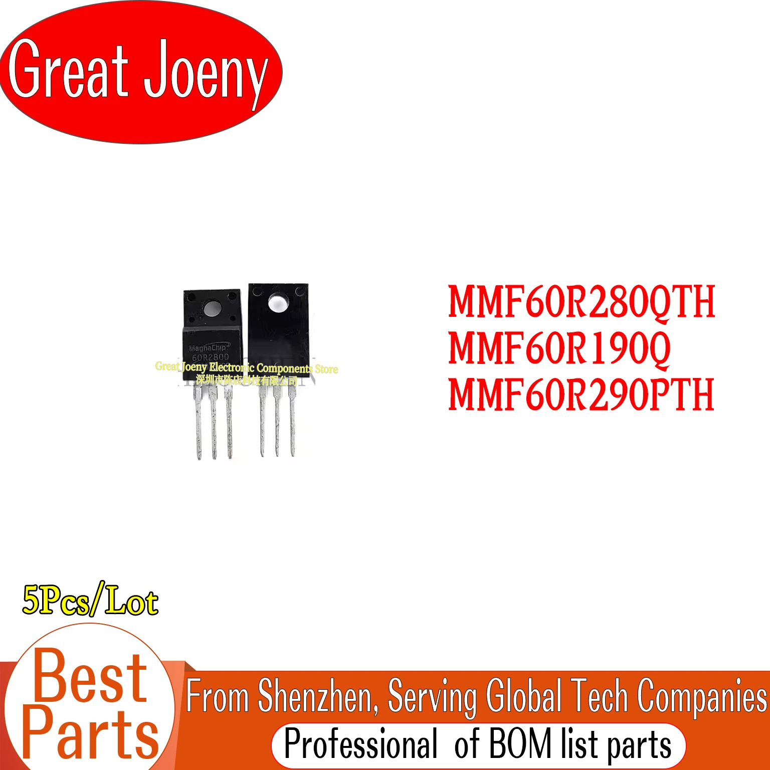 (5piece)100% New MMF60R280QTH MMF60R280Q 60R280Q MMF60R290PTH MMF60R290P 60R290P MMF60R190Q 60R190Q TO-220