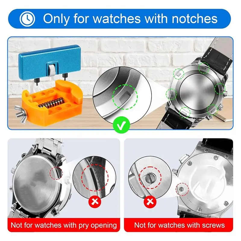 Watch Repair Tweezers Watch Repair Two-Claw Opener Watches Back Remover For Rotate Open Watches Cover Watch Strap Removal