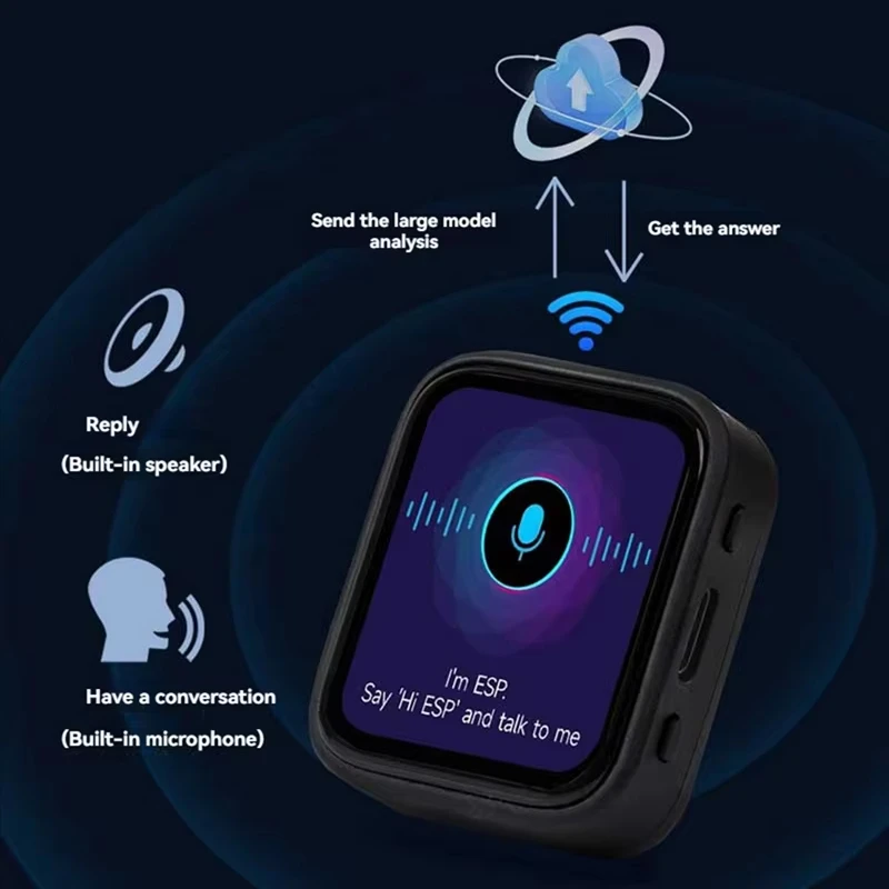 Durable-For Deepseek AI Voice Chat Watch ESP32 S3 Development Board 1.8 Inch AMOLED Touchscreen 368X 448 Pet smart collar - Image 2