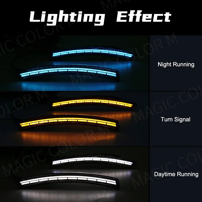 Front Fender Driving Light For Honda CRV CR-V 2023 2024 Turn Signal Side Lamp Car Wheel Arch Eyebrow Light Side Marker Daylights