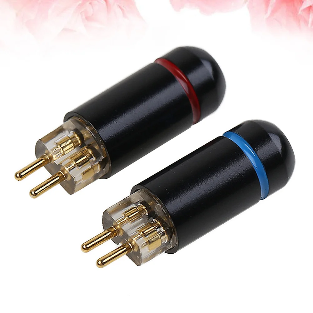

2Pcs Earphone Adapter Connector 0.78mm Metal 2 Pin Headphone Adapter Plug Stereo Audio Replacement for Hifi Headset