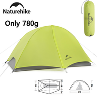 Naturehike Star Trail Ultralight 3-Season Hiking Tent Waterproof Ventilated Breathable Single Camping Tent