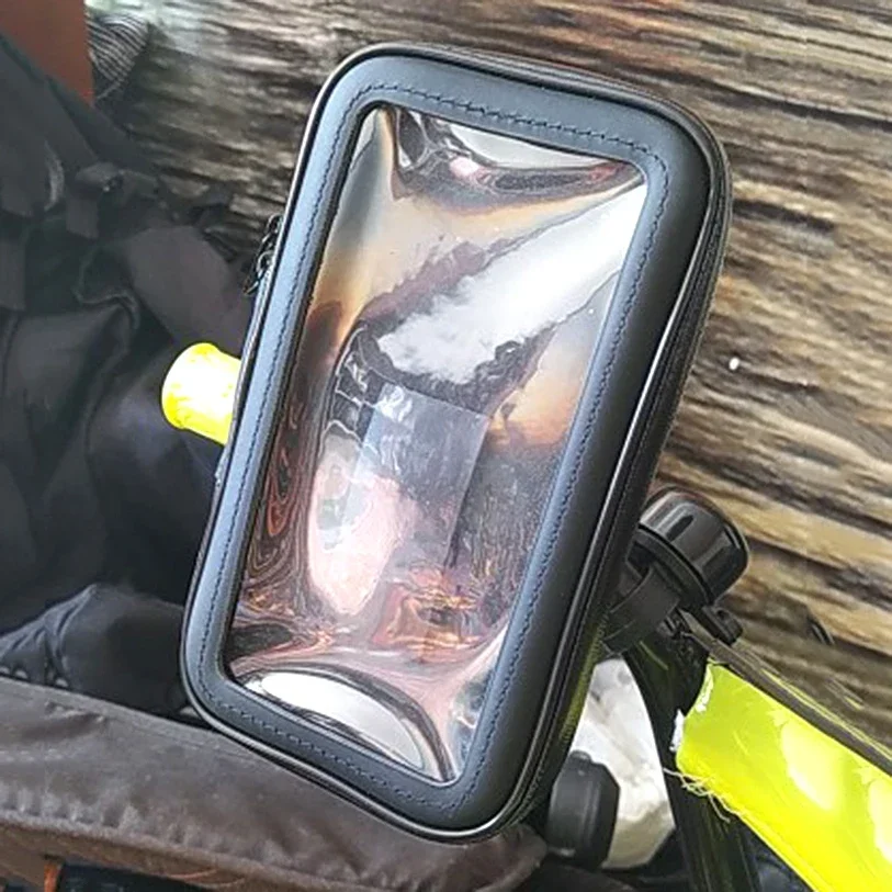 

Waterproof Mobile Phone Holder Motorcycle Support Telephone Bicycle RearView Mirror Stand Mount Bag for Samsung iPhone Xiaomi