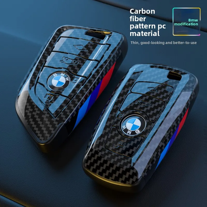 

ABS Carbon Fiber Car Key Case Cover For BMW 1 2 3 4 5 6 7 Series X1 X3 X4 X5 X6 X7 F10 F20 F30 G20 G30 G01 F15 F16 G02 G05 F34
