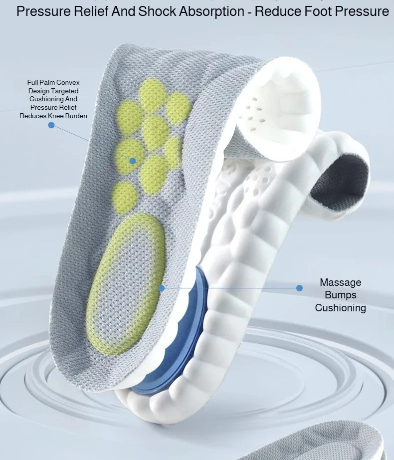 4D Cloud-Feel Höhenverstellbare Einlegesohlen PU-Sohle Weiche Dämpfung und Geruchsresistent – Ideal Unisex für Tägliches Sport- und Trainingseinsatz – Detail 13