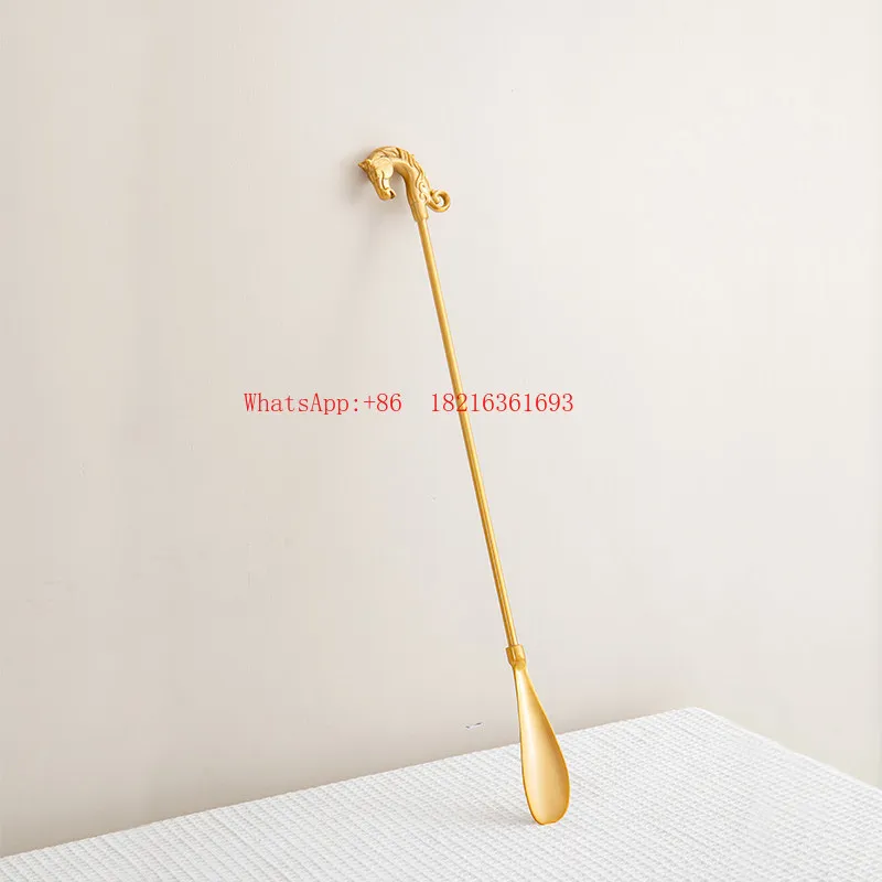 Limited Offer Super Long Handle European Classical Shoe Wearer Retro Light Luxury Shoes Shoe Extractor Household