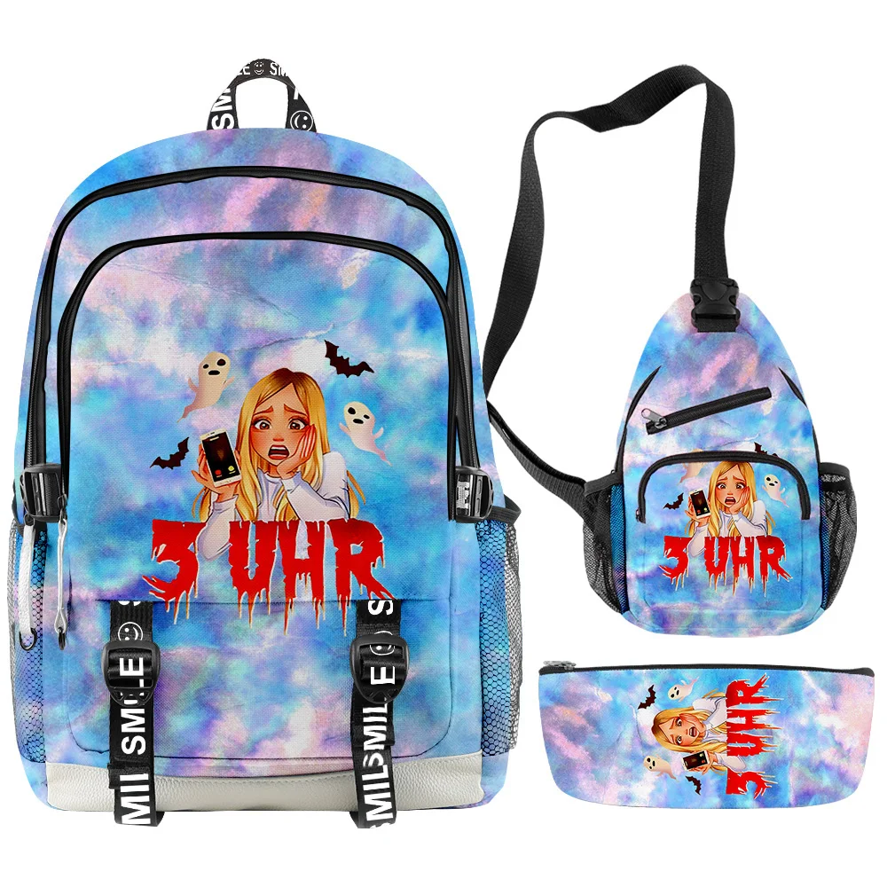 

Trendy Youthful Anime Beki Fluffy 3D Print 3pcs/Set Oxford Waterproof Notebook multifunction Backpacks Chest Bag Pencil Case