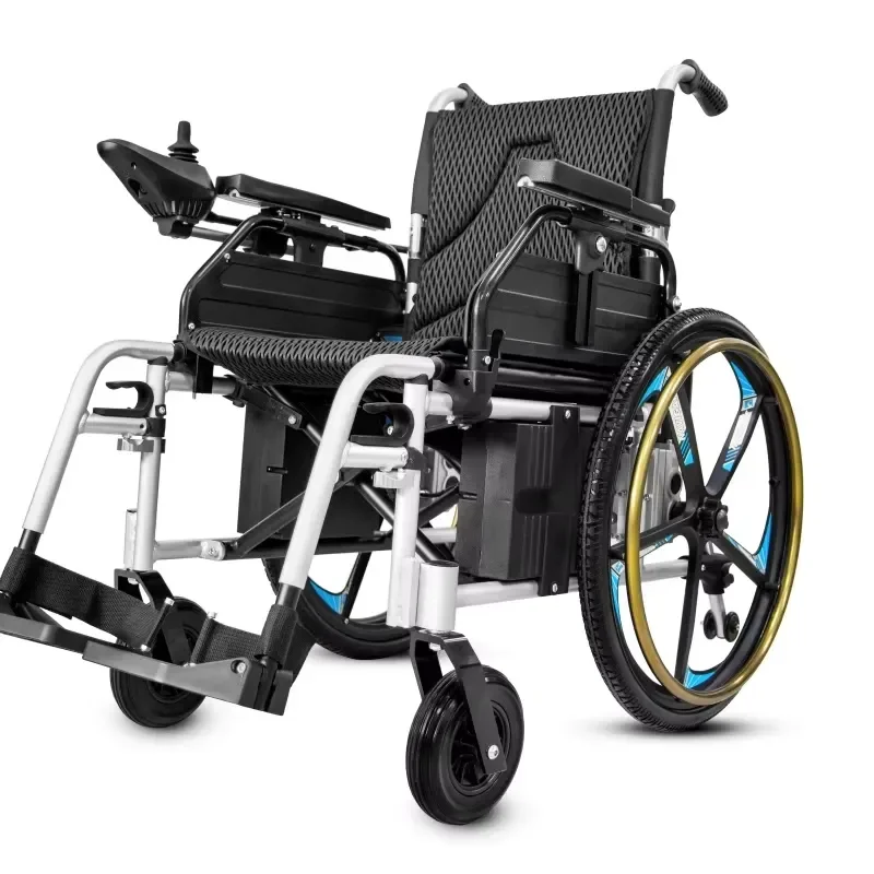 for Black Electric Wheelchair Foldable Lightweight Disabled Mobility Scooter Portable Power Chair for Elderly Handicap Travel