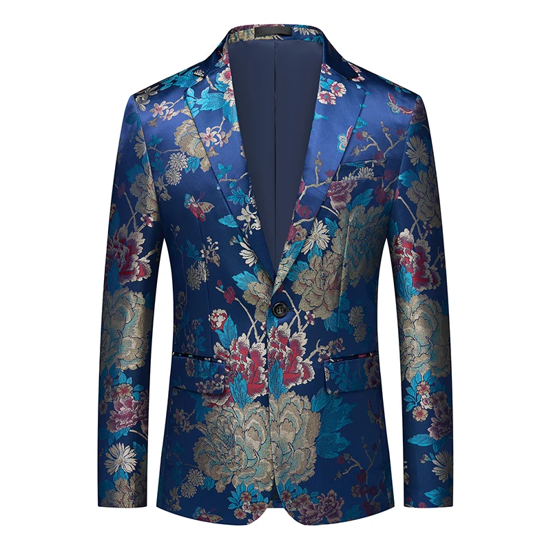 Plus Size 6XL-M Men Luxury Fashion Printed Suit Jacket 2026 New High Quality Paisley Floral Printed Party Men Suits Coat Tuxedo