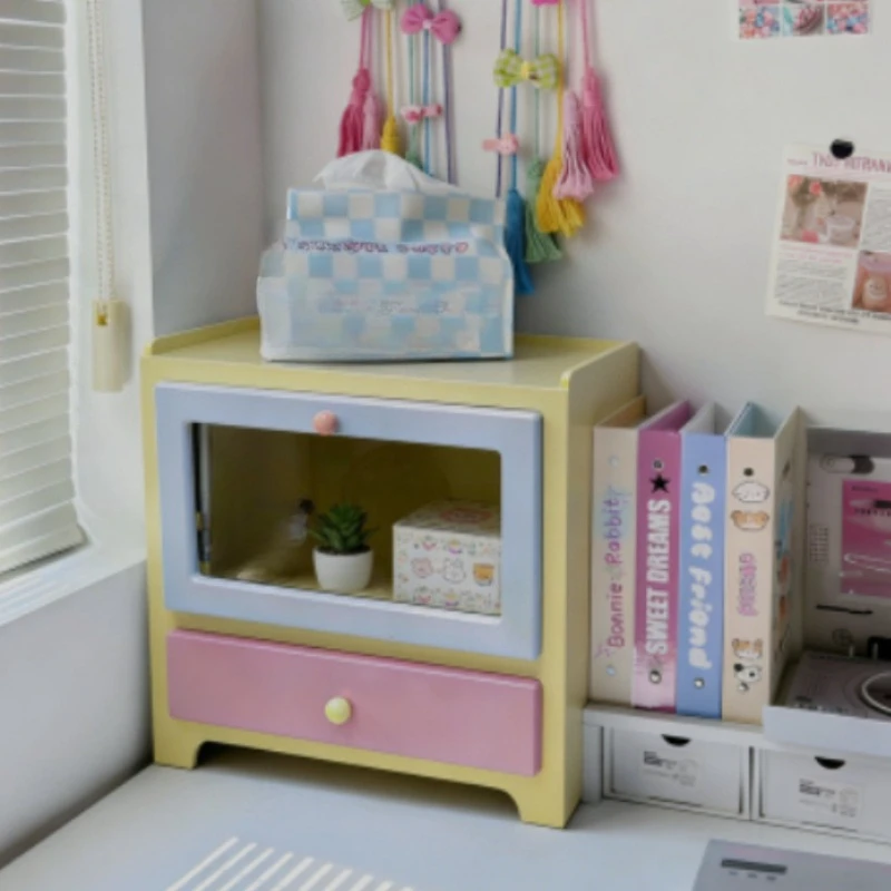 

Органайзер для парфюмерии и косметики Dopamine Color Desk: пылезащитный демонстрационный шкаф-витрина для макияжа и хранения на столешнице