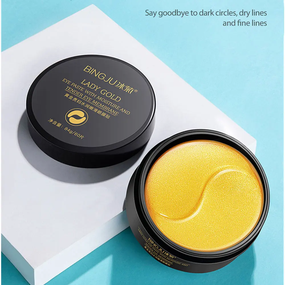 Gold Moisturizing Crystal Collagen Eye Mask PatchEyes Firming Anti-Wrinkle Anti Aging Remove Dark Circles Eye Care TSLM1