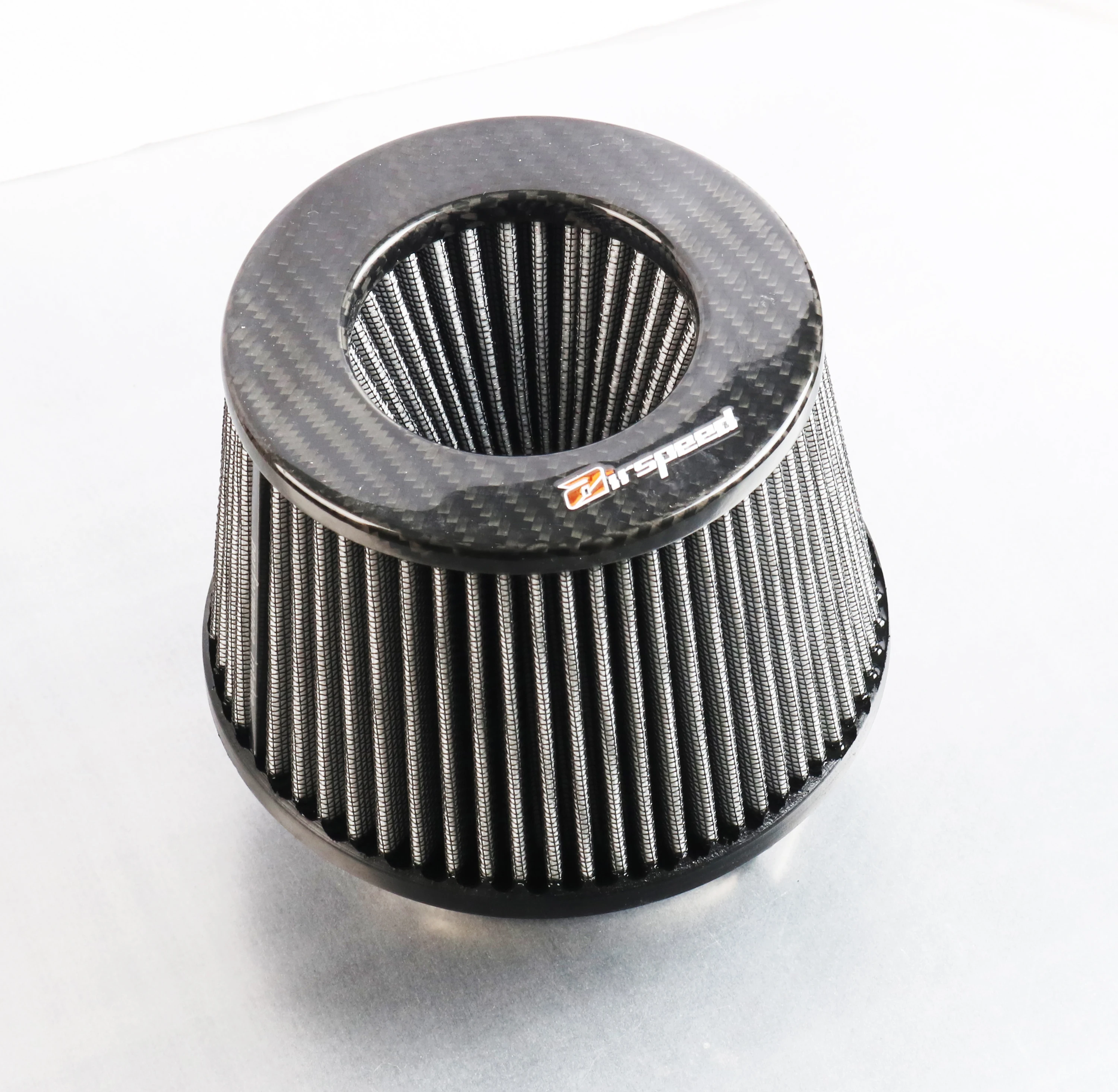 Airspeed Brand 100% Dry Carbon Fiber Air Intake Filters Custom Size With Neat And Clear Surface Texture New Condition
