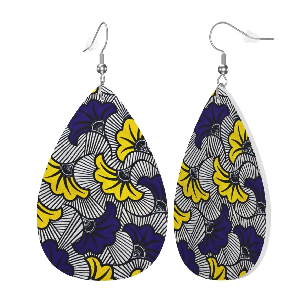 Custom Ginkgo Leaf Leather Teardrop Earrings for Women Leather Earrings Fashion Flower Lightweight for Parties Holidays