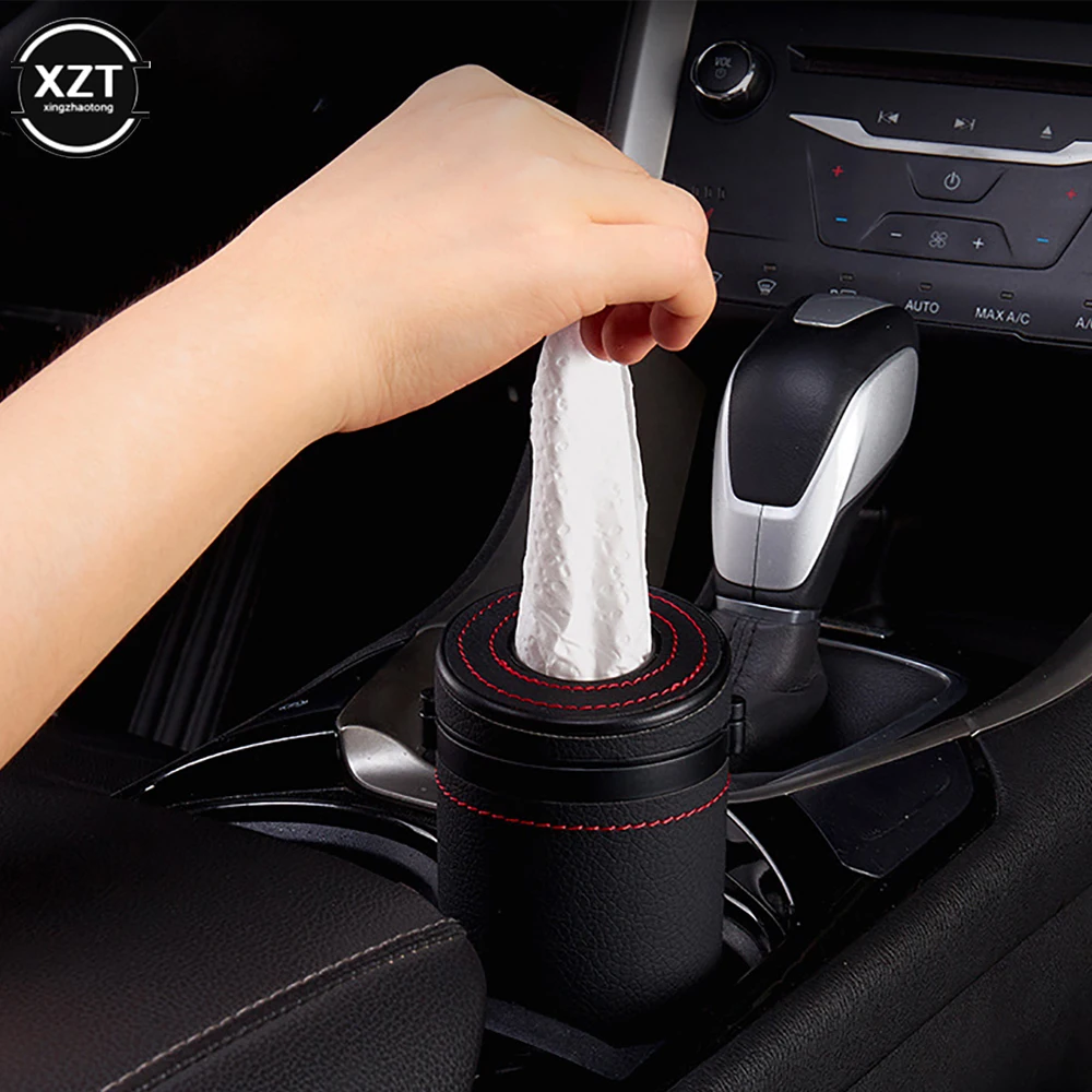 Multifunction Car Tissue Box Cover Holder Auto Round Roll Paper Tube Safety Broken Window Tissue Cups Auto Interiors Accessories