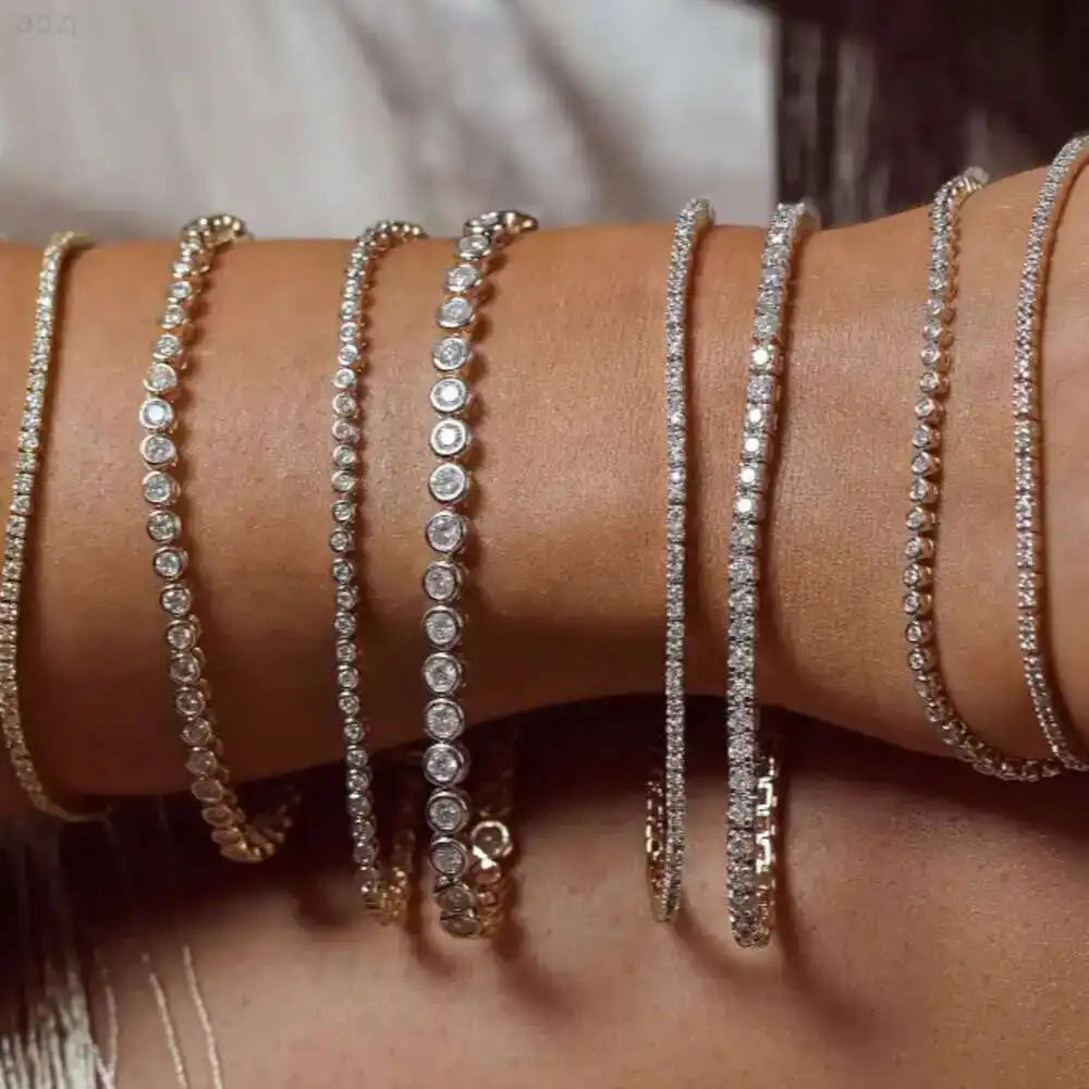 

Lab Grown Diamond Tennis Necklace Diamond Bracelet 18k Lab Created Diamond Tennis Bracelet