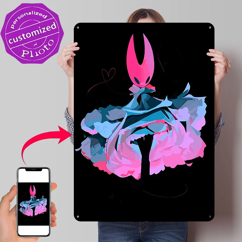 Hornet From Hollow Knight Fanart Metal Poster Perfect Gift for Fans Lovers Customized Wall Art Metal Sign for Wand Deko Decor