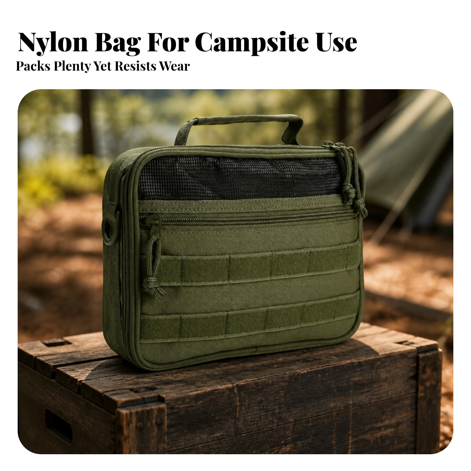 Nylon Travel Toiletry Bag Lightweight Hanging Toiletry Bag with Hook Compact Tear Resistant for Bathroom Storage, Gym