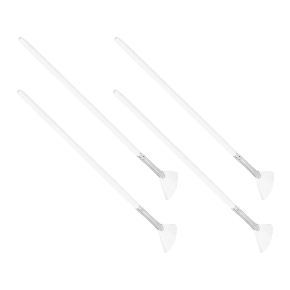 

4Pcs Facial Mask Brush Fan Shaped Bristles Soft Wood Handle for Mud Cream Clay Application Easy Clean Skincare Tools Women