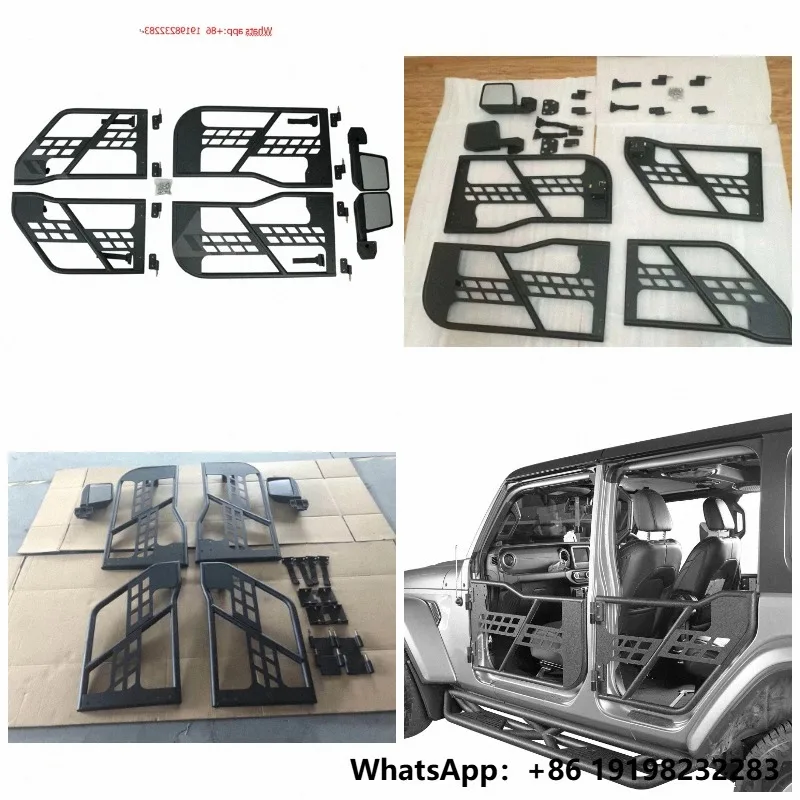 ForAuto Parts Accessories Tubular Doors 4 Dr/ 2 Dr With Reflection Mirrors For Jeep Wrangler JK 07-18