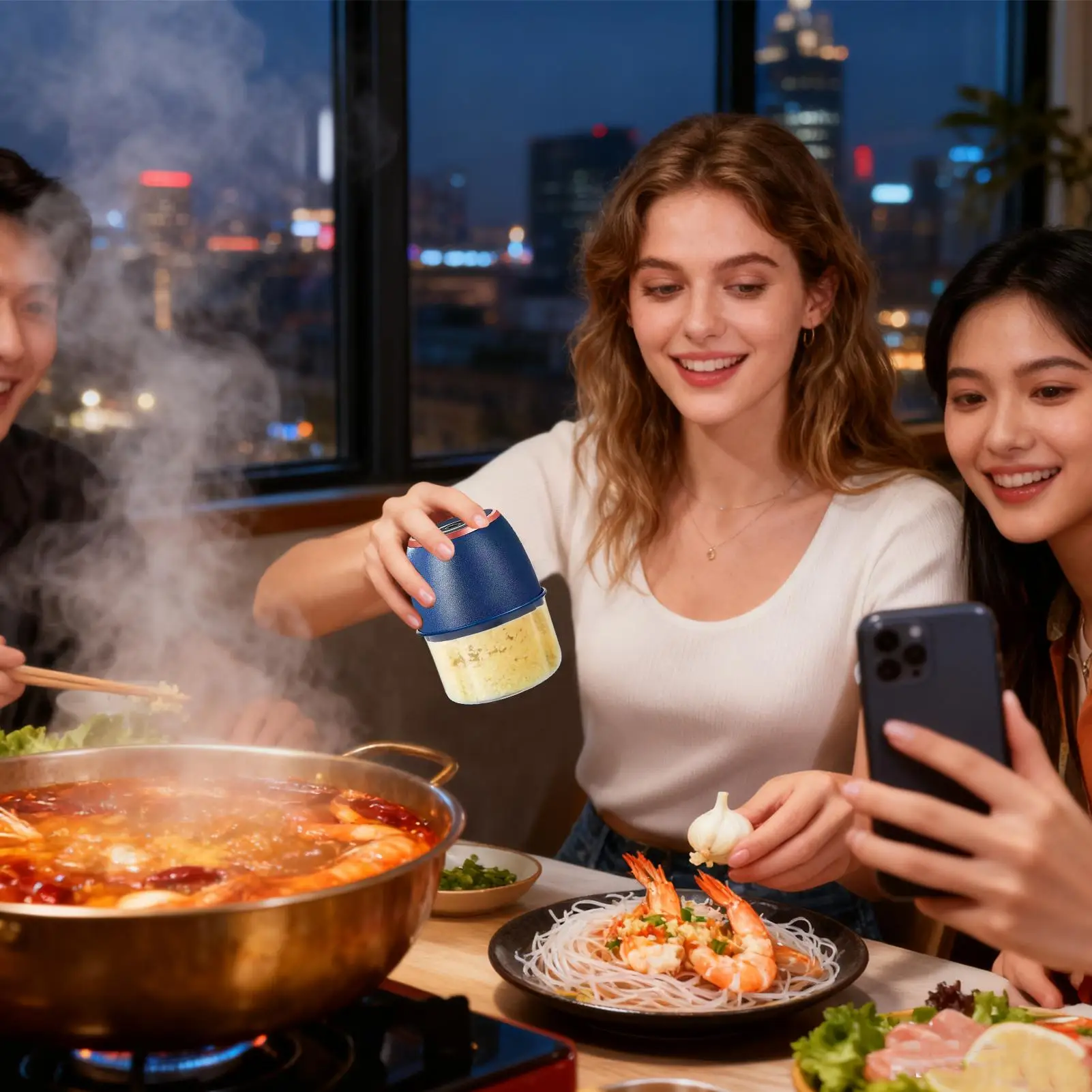 

Мини-измельчитель, мощный мотор, кухонные гаджеты, электрический измельчитель еды, резак для чеснока для пюре, имбиря, чили, лука, овощей, фруктов