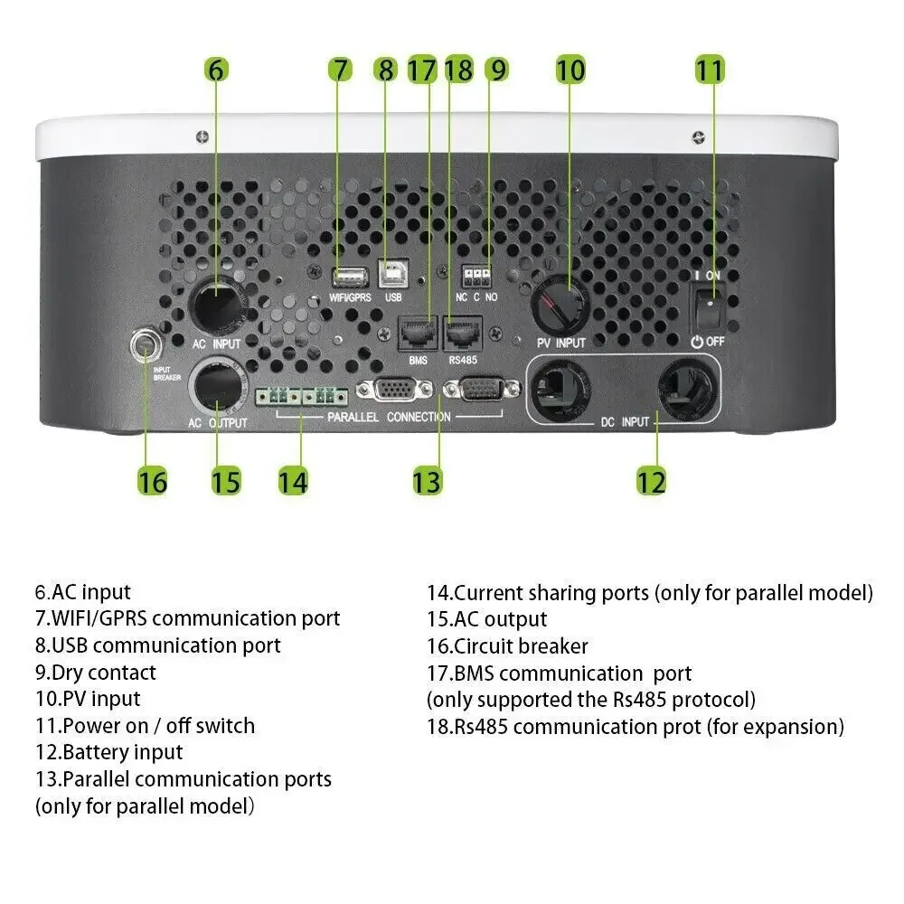 In Stock Growatt 50/60Hz Placa Inversor Senoidal Pura Max. Efficiency Up To 97% 3000W Inverter Solari