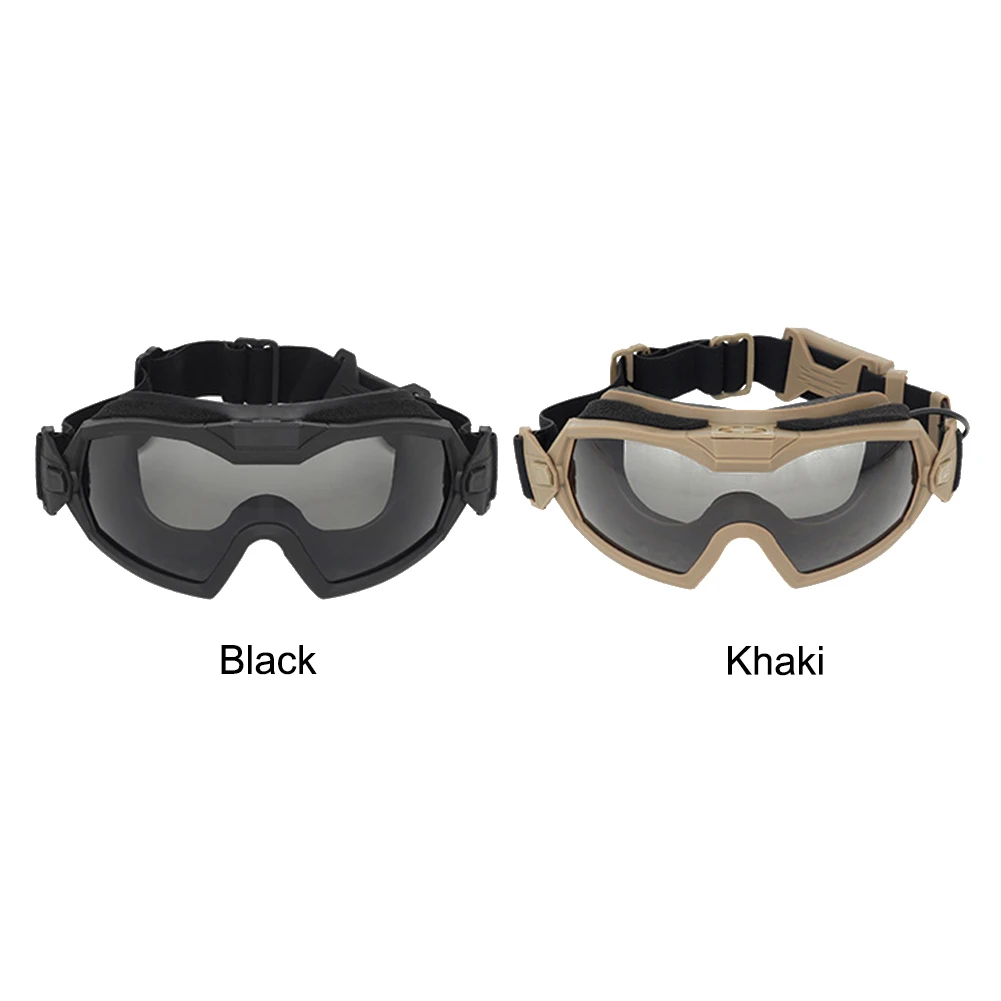 Paintball Glasses Transparent Lens Airsoft Paintball Goggles with Micro Fan Scratch-resistant Eye Protection Safety Eyewear