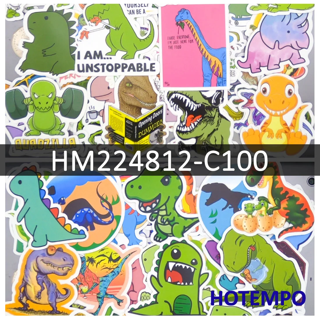 

Набор наклеек с динозаврами, милый мультяшный динозавр, доисторические животные ящерицы, для ноутбука, автомобиля, телефона, скрапбукинга, забавный набор наклеек, 100 шт.