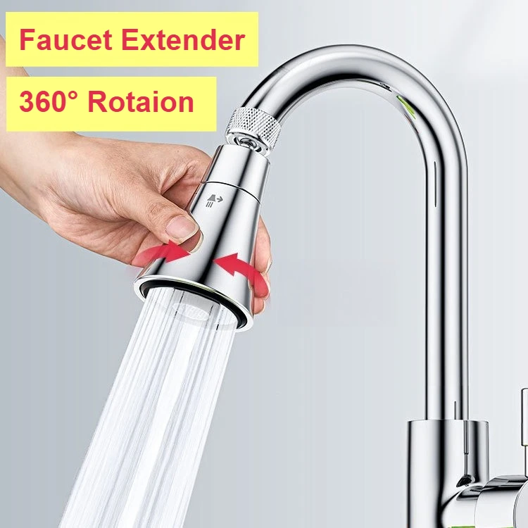 360° Rotating Kitchen Faucet Pressurized Anti-Splash Extended Filter Foam Universal Faucet Head Sprayer for Kitchen