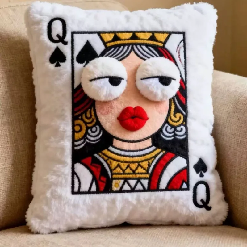 poker-card-cushion-plush-patchwork-embroidery-card-game-3d-big-eyes-embroidered-pillow-fun-gift-home-decor-dropshipping