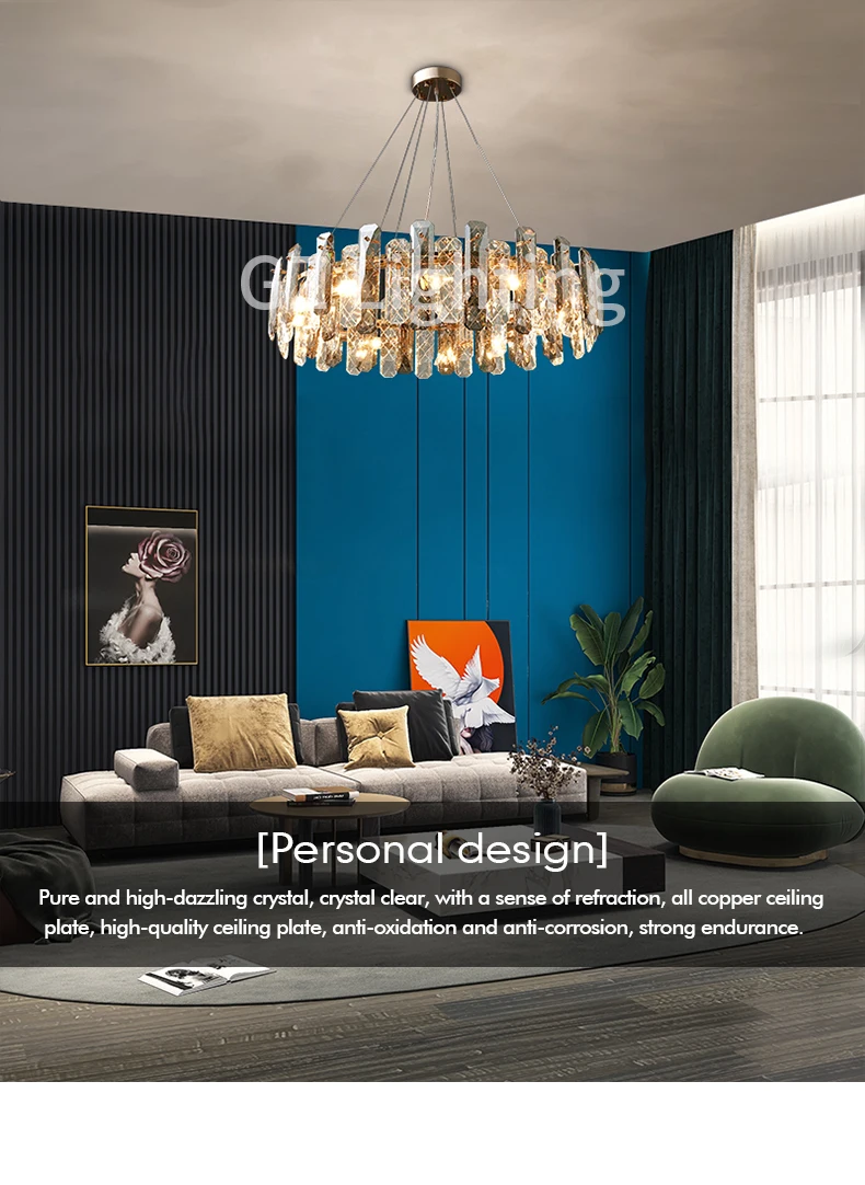 Personality Creative Crystal Chandeliers Modern Luxury Living Room Restaurant Villa Hotel Designer Home Deco For Ceiling