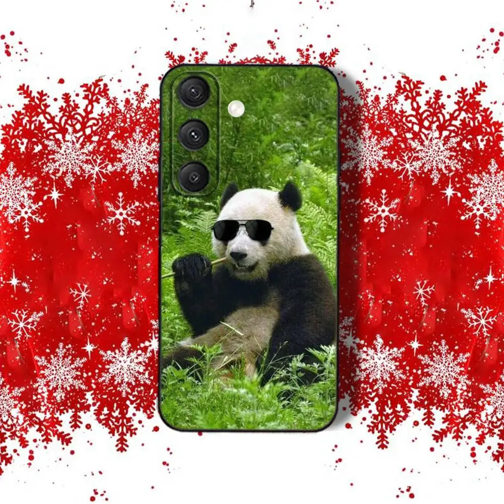 Panda fubao blanco y negro para Samsung S22,S24,S25,S23,S20,S30,S21,Ultra,4G,Plus,5G,Fe,Lite negro Allover print Phone Case