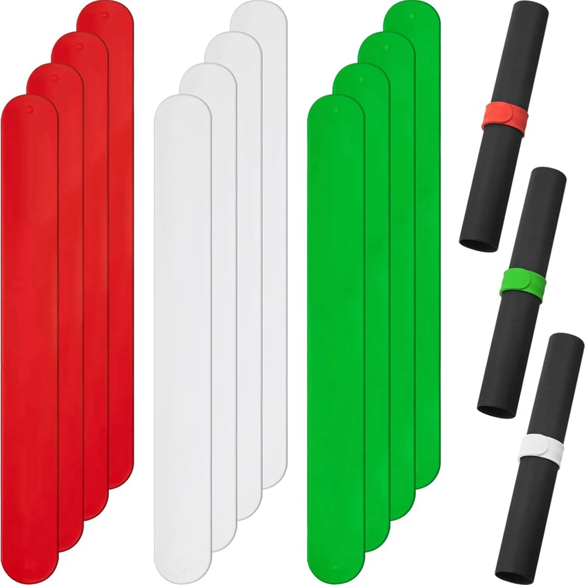 Holiday White Red and Green Flip Wraps Silicone Covered Metal Strips Flip Poster Holder Paper Roll Holder