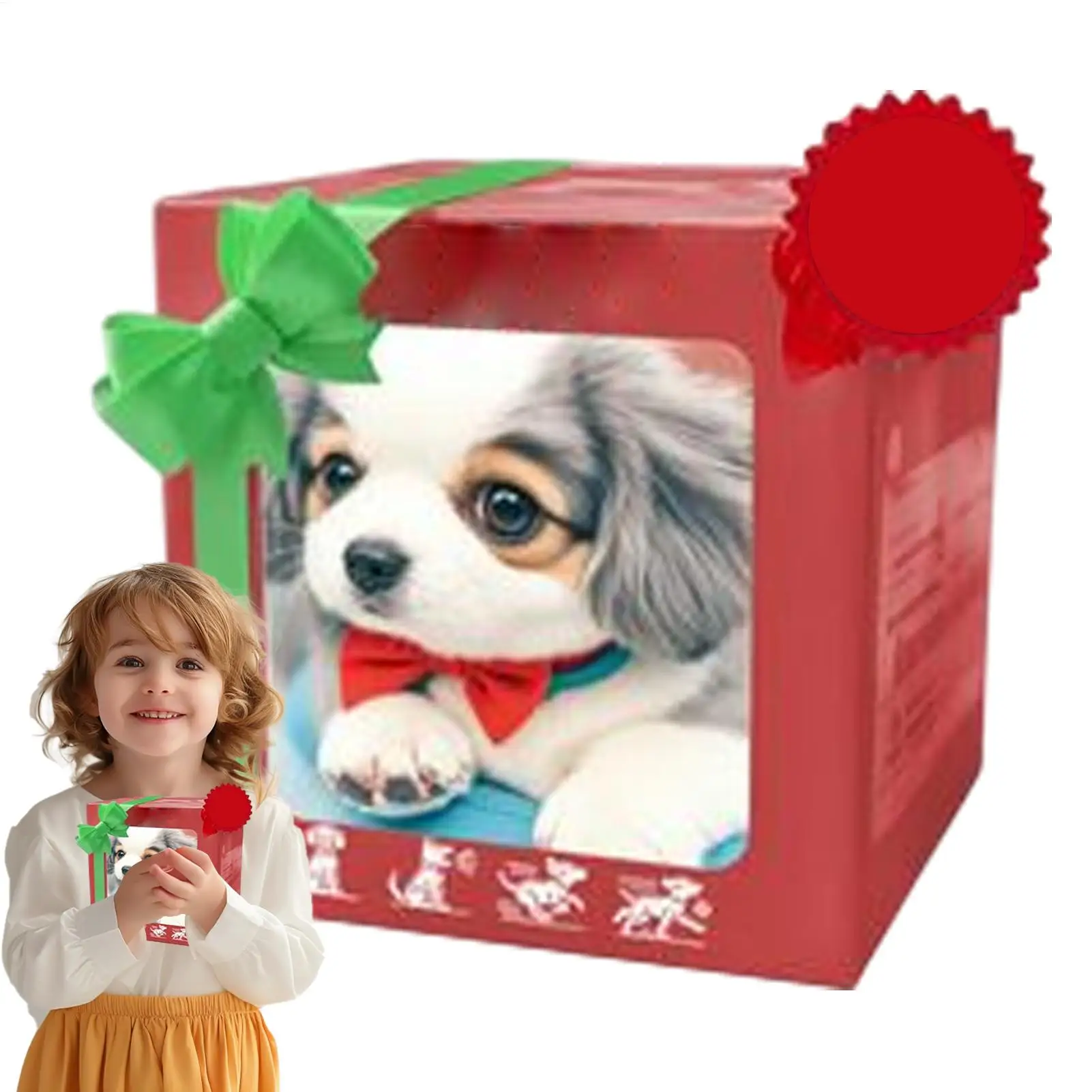 1個 電子ロボット犬 リアルな犬のおもちゃ 歩く吠える尻尾を振るインタラクティブロボット子犬 かわいい犬 子供 女の子向けギフト