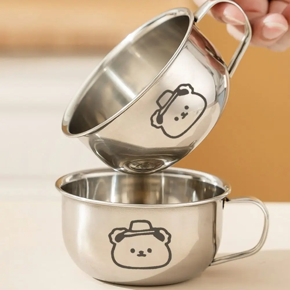 

Детская кружка для воды 80/200/400 мл с дизайном медведя, из нержавеющей стали, для чая и молока, мультяшная, ударопрочная