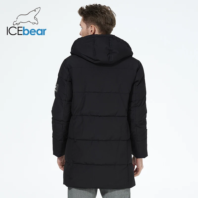 ICEbear 2023 winter jackets for men casual cotton coat mid-length Puffer parkas MWD3061D