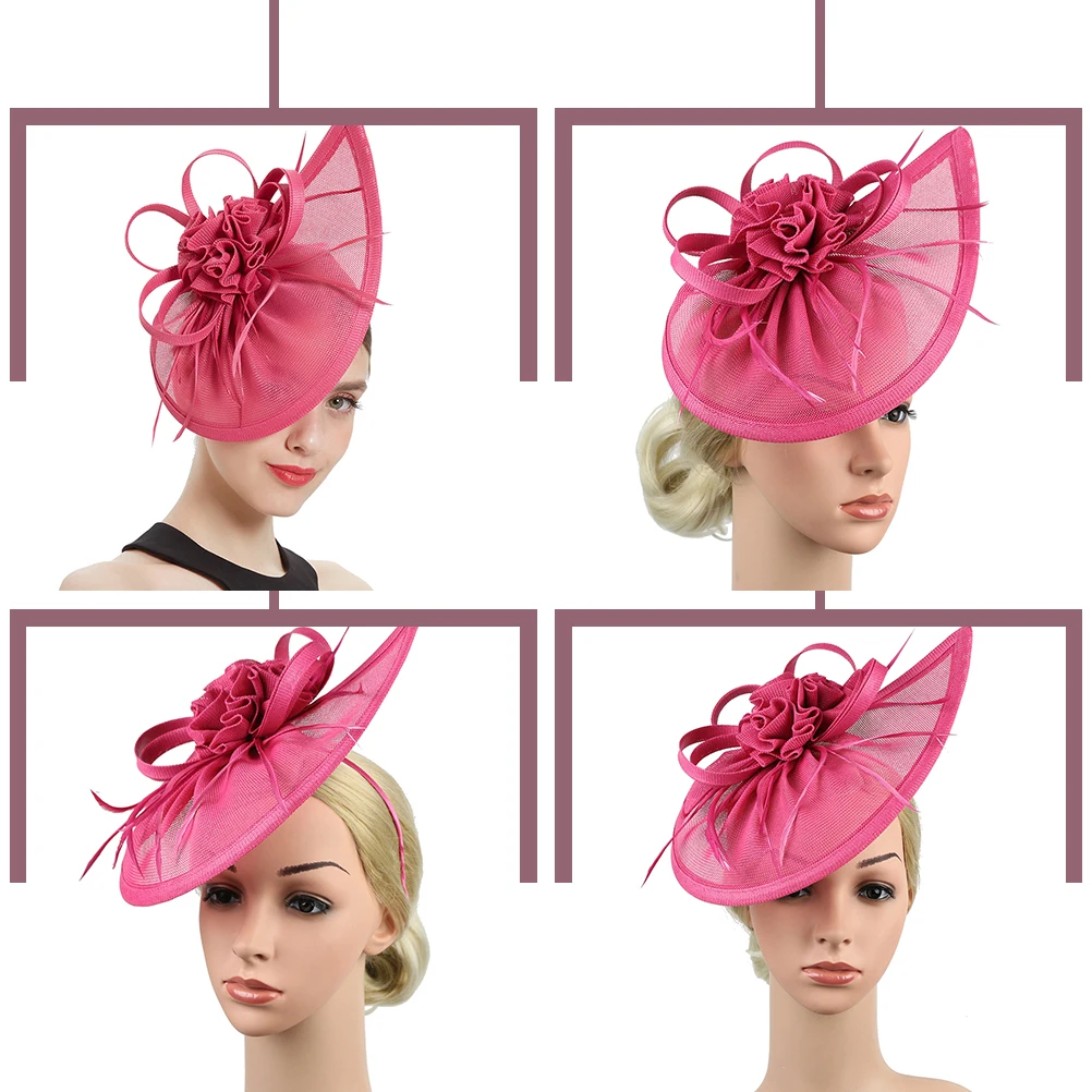 

Mesh Head Flower Hair Accessories Headband Imitation Hemp Wedding Bridesmaid Party Dress Hats Women Fascinator Retro Bridal Tops